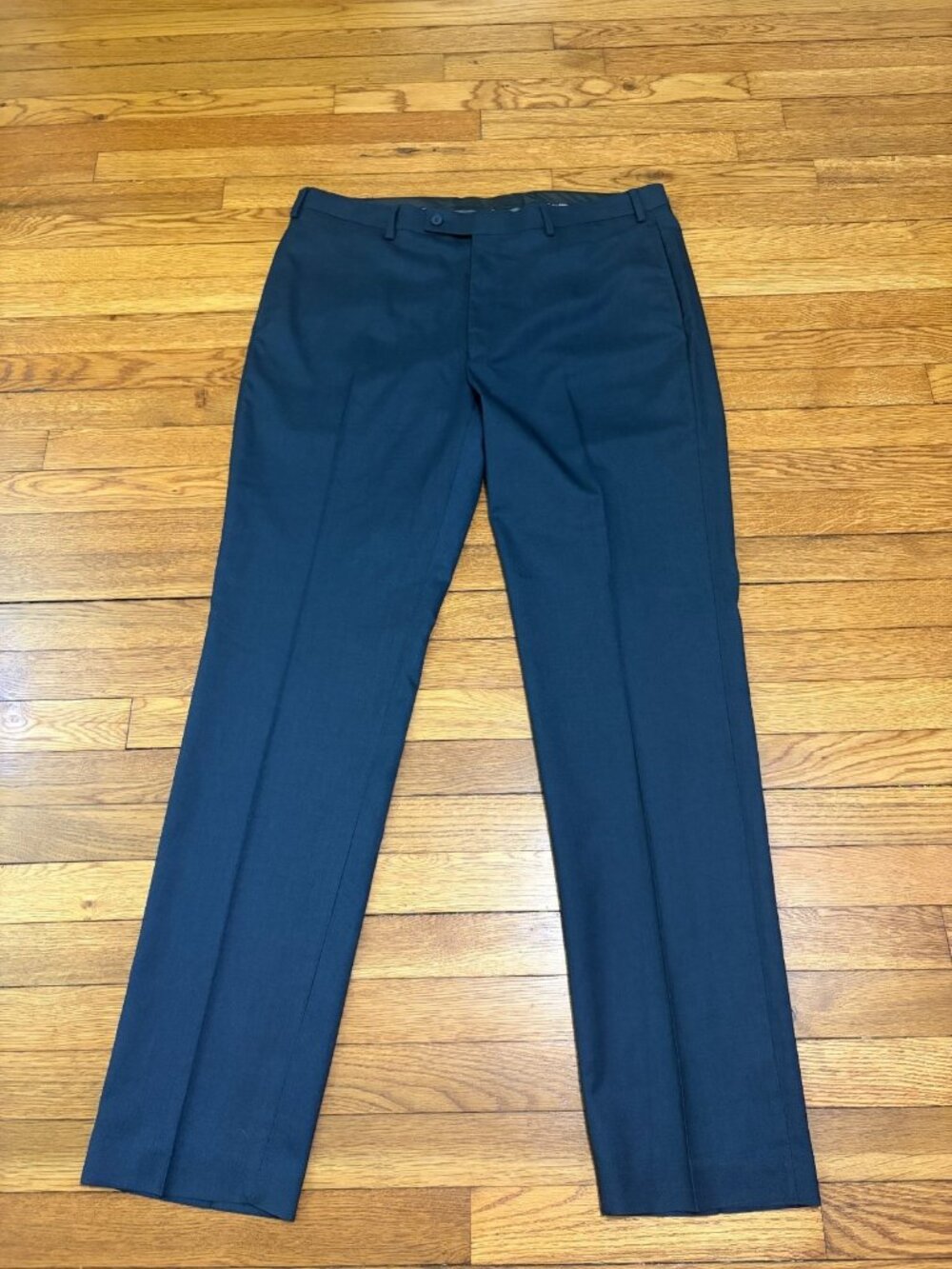 Calvin Klein Men's Slim Fit Navy Blue Dress Pants Size 38x34 Flat Front Trousers